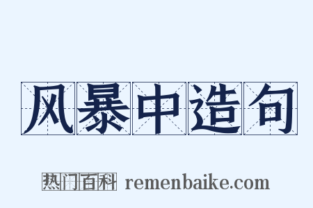 风暴中造句是什么意思的图片